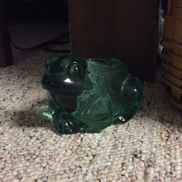 Glass Frog Candleholder